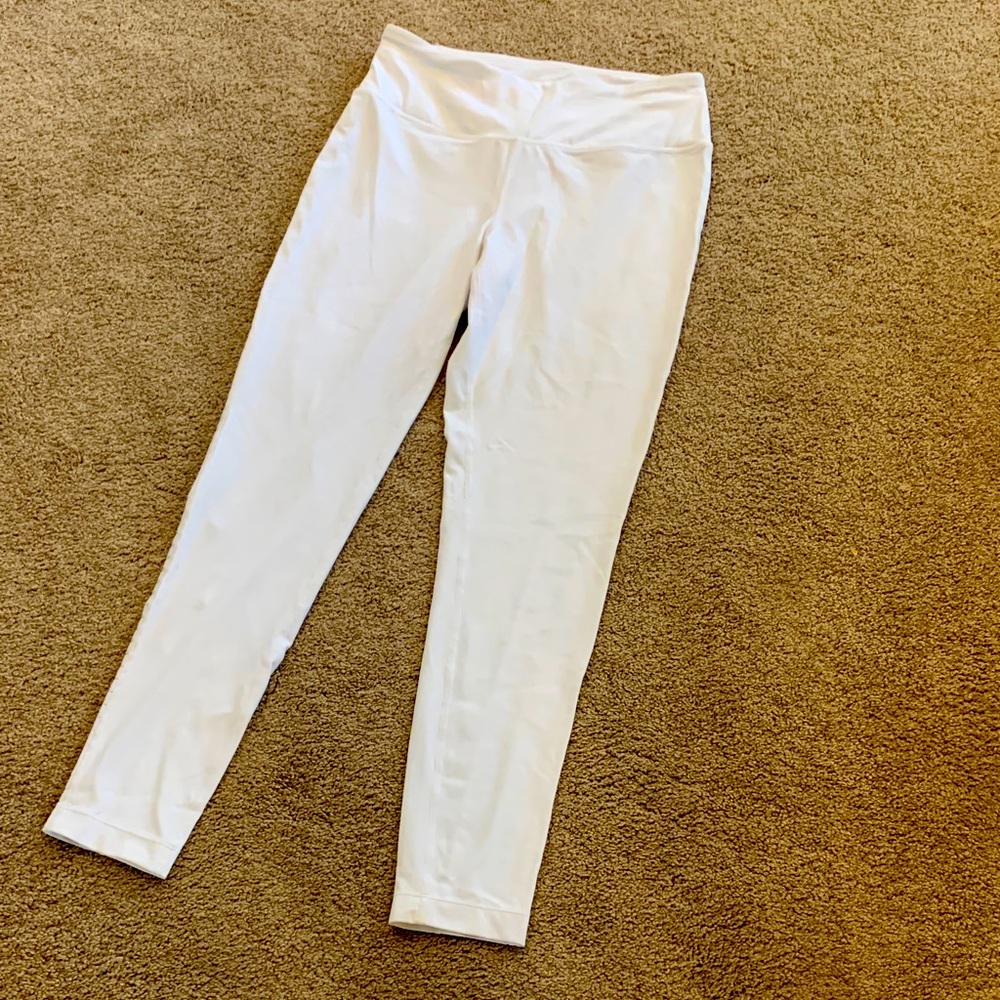 MPG white workout leggings size medium